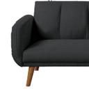 Lockland Adjustable Upholstered Sofa With Track Armrests, Gray