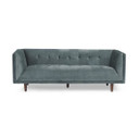 Cecily Mid Century Velvet Sofa, Copen Blue