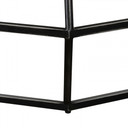 Geo Modern Concrete Coffee Table, Black Metal