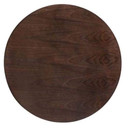 Pedestal Design 40" Round Cherry Walnut Wood Dining Table, Rose Gold Base