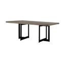 Rodeo Concrete Dining Table, Black Metal