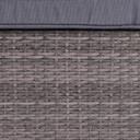 Pamela 4 Pc Outdoor Lounge Set, Grey and Brown Rattan