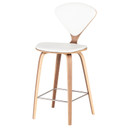 Cherner Premium Counter Stool in White Leather