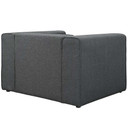 Mingle Upholstered Fabric Armchair, Gray
