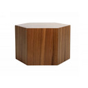 Novelle Hexagonal Small Accent Table, Walnut