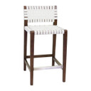 Risom Counter Stool White, Walnut