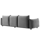 Copine Performance Velvet Sofa Gray