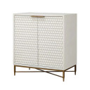 Reggie Honeycomb Bar Cabinet, White