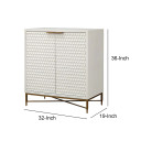 Reggie Honeycomb Bar Cabinet, White