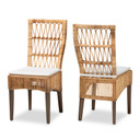 Soledad Rattan Dining Chair, Set of Two