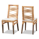 Polka Rattan Dining Chair, Set of Two