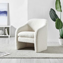 Zelma Faux Shearling  Arm Chair, Shearling Beige