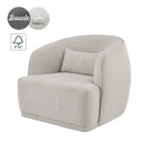 Sterling Swivel Accent Chair, Boucle Beige