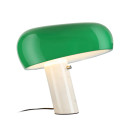 Slanted Marble Table Lamp, Green + White