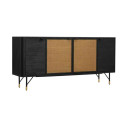 Sarah Sideboard Buffet in Black Acacia with Rattan