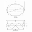 Mango Dark Wood Diamond Geometric Coffee Table