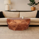 Mango Dark Wood Diamond Geometric Coffee Table