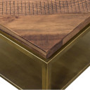 Cassidy Wood + Metal Chevron Coffee Table