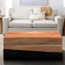 Industrial Modern Wood Slab Coffee Table