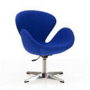 Swank Swivel Accent Chair, Raspberry Blue