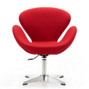 Swank Swivel Accent Chair, Raspberry Red