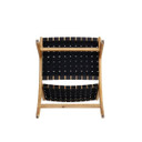 Matador Leatherette Accent Chair in Black with Nature Feet