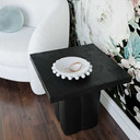 Kiera Black Concrete Side Table