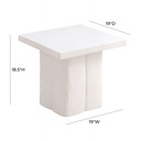 Kiera White Concrete Side Table