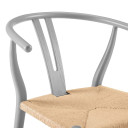 Wishbone Dining Wood Side Chair, Light Gray