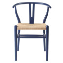 Wishbone Dining Wood Side Chair, Midnight Blue