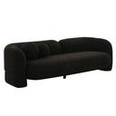 Ameila Sofa, Black Faux Fur