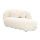 Mambo Cream Velvet Chaise Sofa