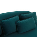 Mambo Green Velvet Chaise Sofa