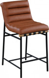 Brody Faux Cognac Leather Counter Stool