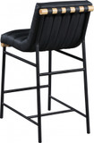 Brody Faux Black Leather Counter Stool