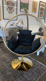 Bubble Swing Chair, Gold and Black