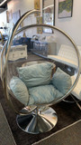 Bubble Swing Chair, Chrome and Gray