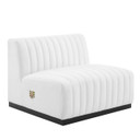 Copeland Tufted Upholstered Fabric 4-Piece Sectional, White