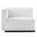 Copeland Tufted Upholstered Fabric 5-Piece L-Shaped Sectional, White