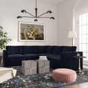 Wilson Navy Modular 5 Piece L Sectional