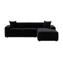 Olifax Black Velvet Sectional RAF