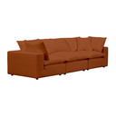 Malibu Modular 3 Piece Sofa, Rust