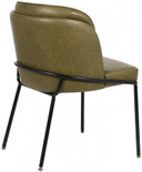 Couple Olive Vegan Leather Dining Chair, Set of 2