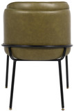 Couple Olive Vegan Leather Dining Chair, Set of 2