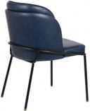 Couple Navy Vegan Leather Dining Chair, Set of 2