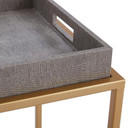 Faye Removable Tray Shagreen Side Table