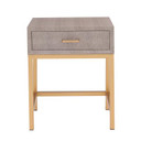 Dobbs 1 Drawer Shagreen Side Table