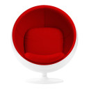 Ball Chair Red, White Shell