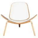 Aramis Shell Chair White, Walnut
