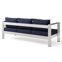 Shore Outdoor Patio Aluminum Sofa, Navy